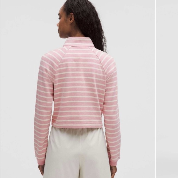 Lululemon Cotton French Terry Cropped Half Zip - Picture 3 of 8
